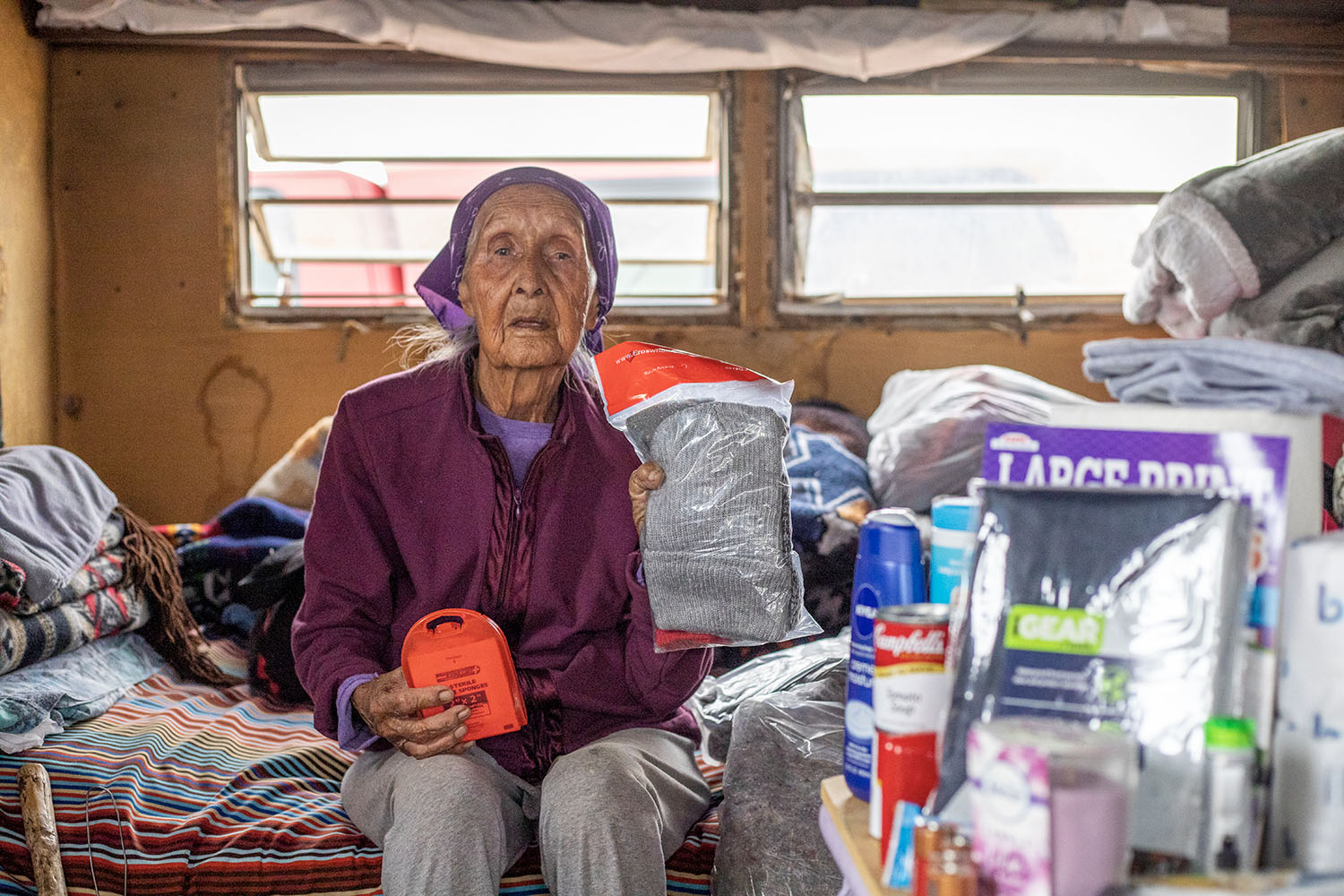 Winter Supplies for a 90-Year-Old Navajo Native