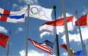 Oympic flags copyright Brad Caulkins: http://www.123rf.com/profile_bradcalkins
