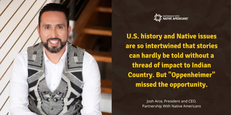 Native American thought leader on "Oppenheimer"