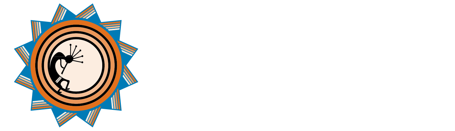 Logo of the Southwest Indian Relief Council featuring a stylized figure with a sunburst design.