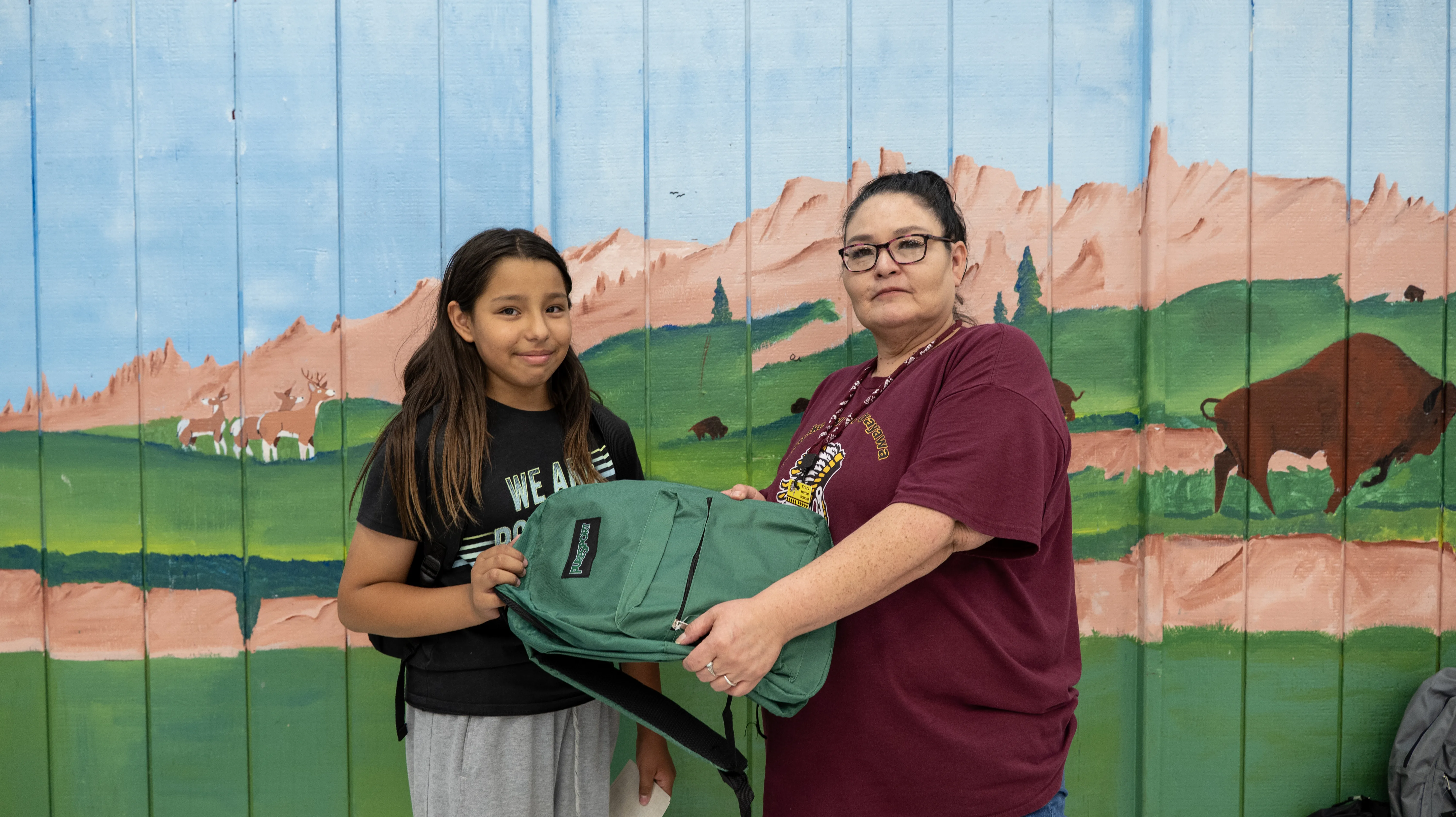Wanblee Student Ready to Learn with New Supplies